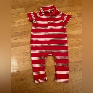 Red and White Striped Hanna Andersson One-piece